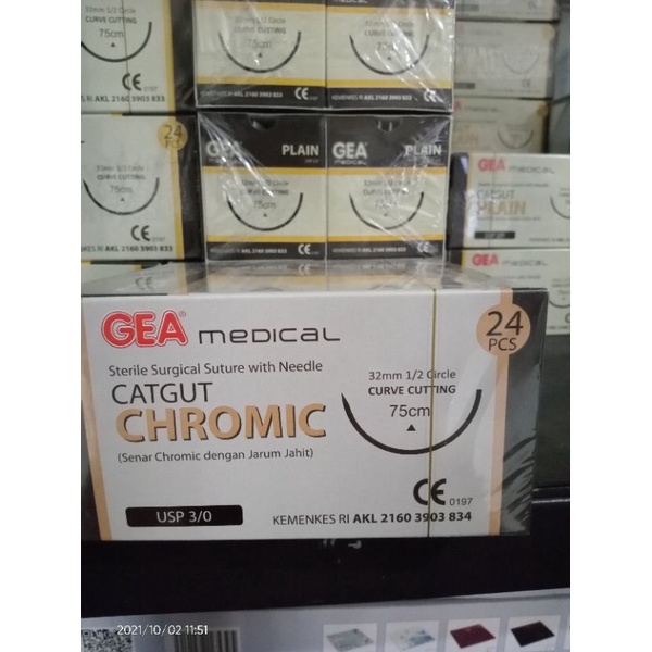 Catgut chromic 3/0 GEA Medical