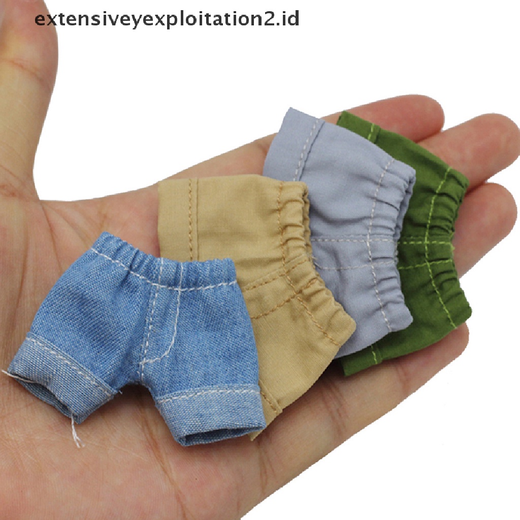 ID 1/12 Doll Accessories Jeans Shorts Doll Trousers for OB11 Dolls Clothes .