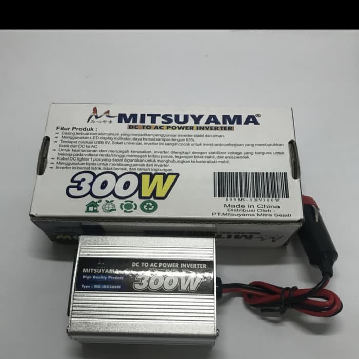 Power Inverter Mitsuyama 300 Watt Ms300 - Merubah Arus Dc Menjadi Ac