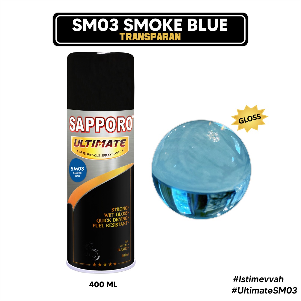 Sapporo Ultimate SM03 Smoke blue / Cat Spray Semprot Aerosol Terbaik