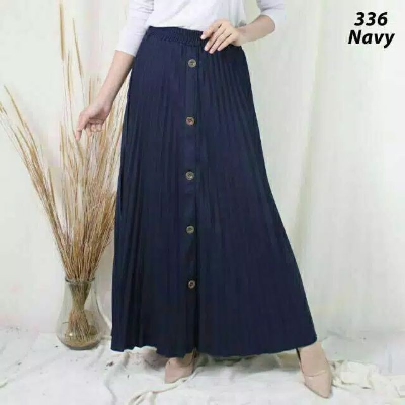 ROK PLISKET KANCING PREMIUM PLEATED SKIRT / ROK PRISKET / PLEATED SKIRT 1kg muat 6pcs (COD)