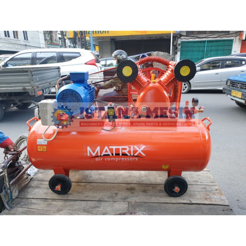 KOMPRESSOR ANGIN 2PISTON COMPRESSOR 3HP COMPLETE DINAMO 3PHASE