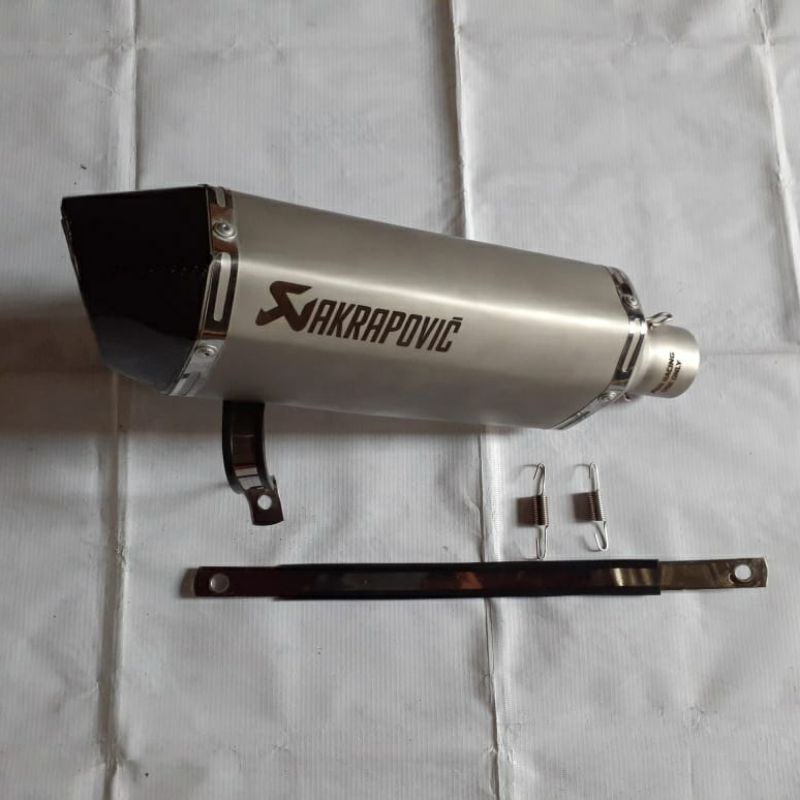 KNALPOT RACING MOTOR AKRAPOVIC SANBLAS LIKE ORIGINAL KUALITAS IMPORT PROMO SILENCER ONLY