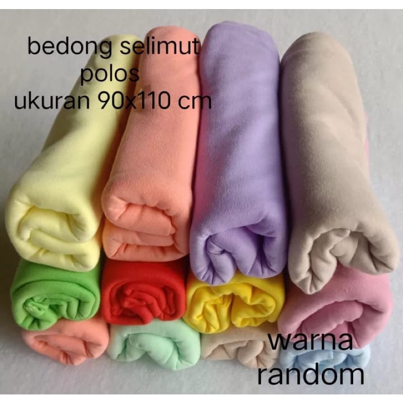 bedong bayi lembut polos 110x90cm