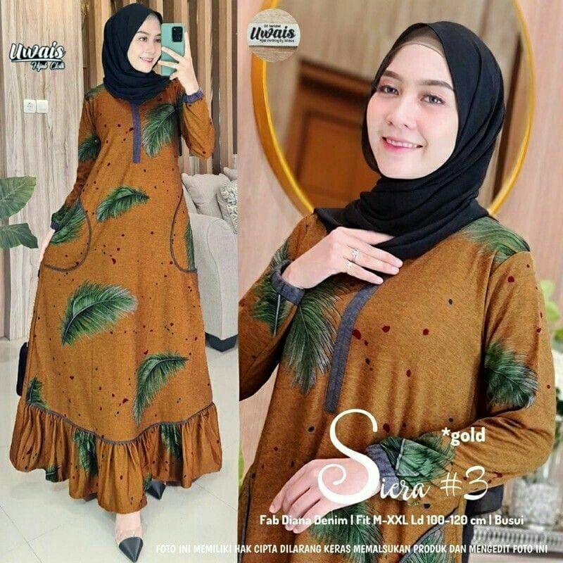 SIERA#3 BAJU GAMIS MUSLIM JUMBO TERBARU JUBAH WANITA JUMBO  HOMEYDRESS GAMIS MAXY BUSUI JUMBO BUSANA