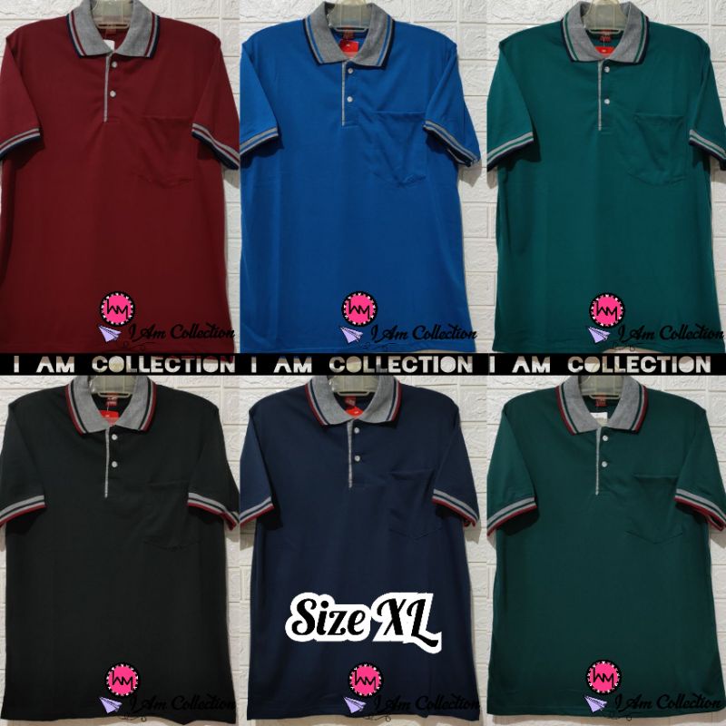 AM | Kaos Kerah Polos | Kaos Polos Kerah Size XL