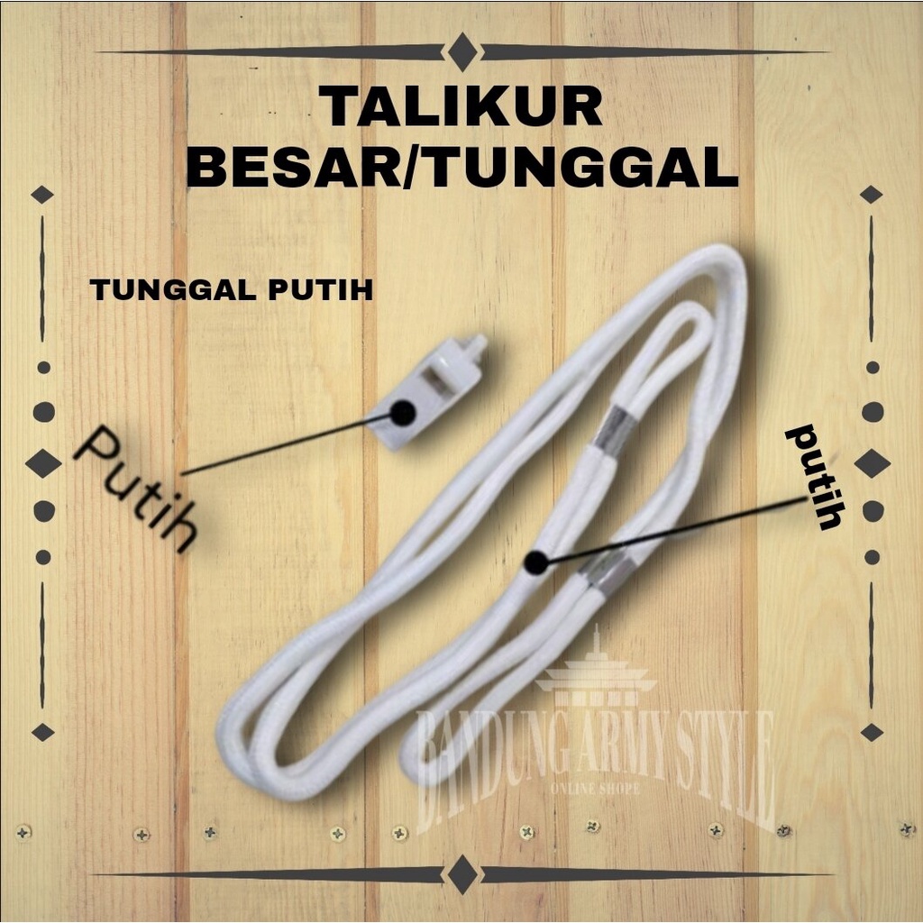 Talikur Sumbu Hitam-Tali Kur-Tali Koor-Talikur Satpam-Topi Security-Kaos Security-Sabuk Satpam-Kopel TALI KUR TUNGGAL SATPAM