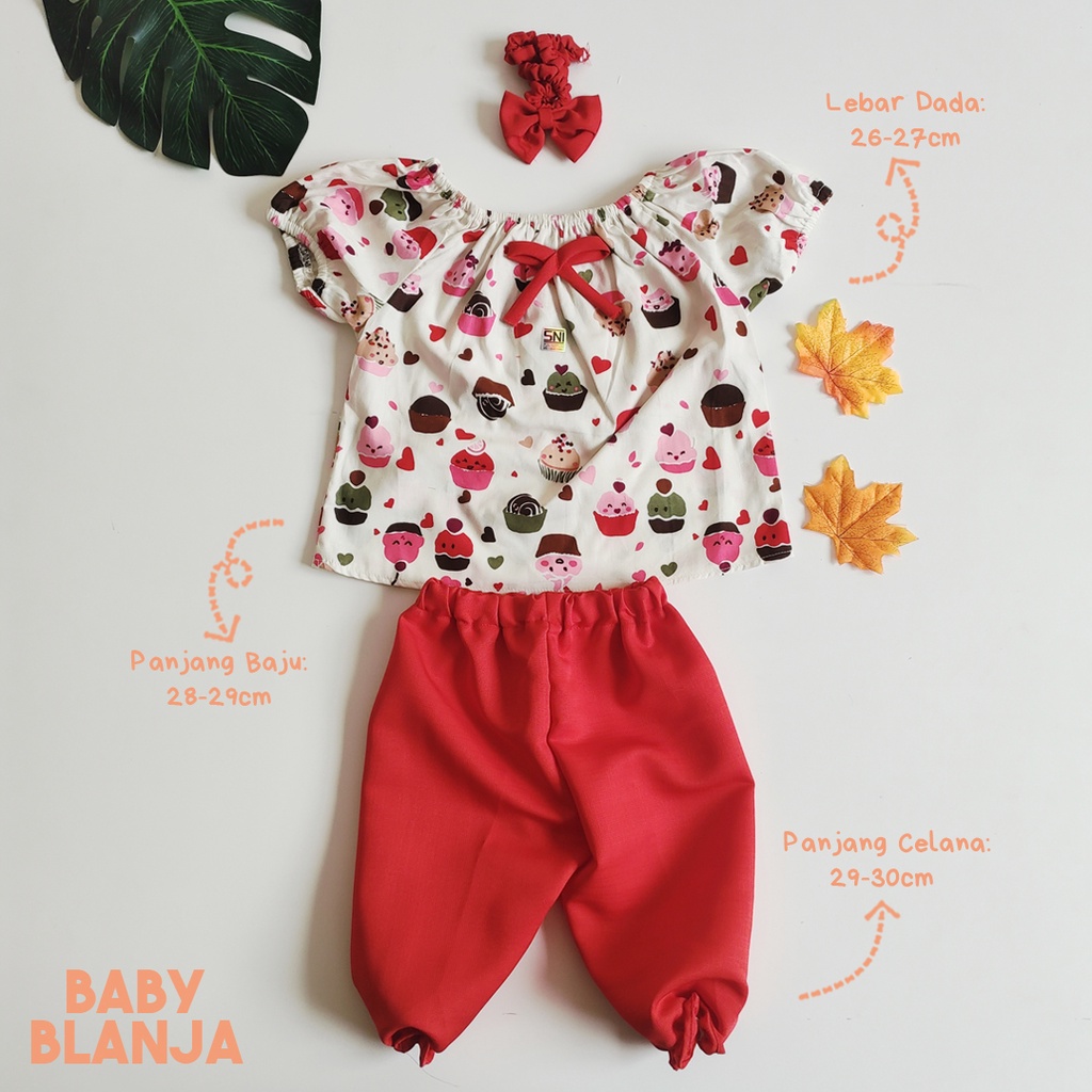 Baju Bayi Perempuan 6 12 Bulan Rania Set