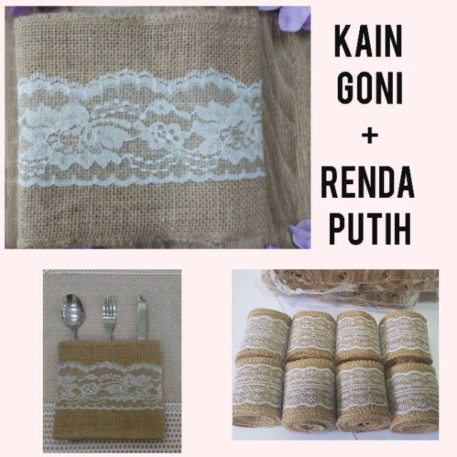 KAIN GONI / PITA GONI COKLAT RENDA / HESSIAN BURLAP JUTE