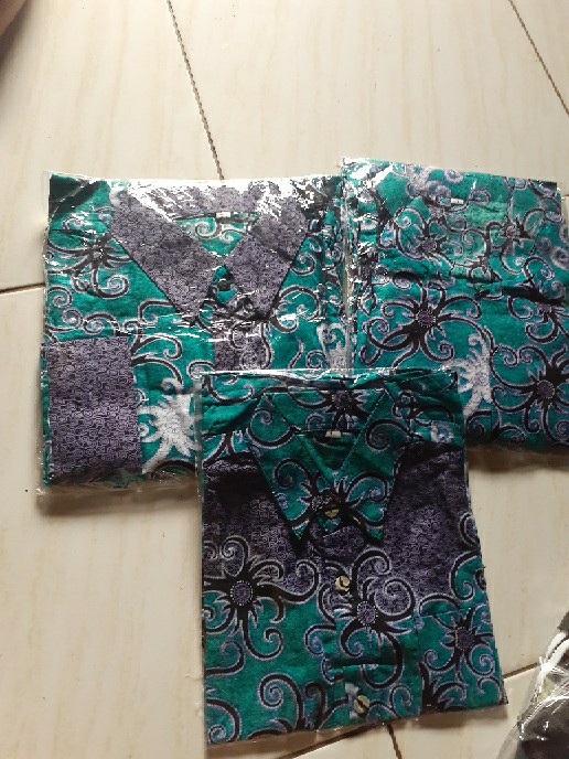 Couple Batik Keluarga || Setelan Couple Batik Ayah Ibu Anak Cewek