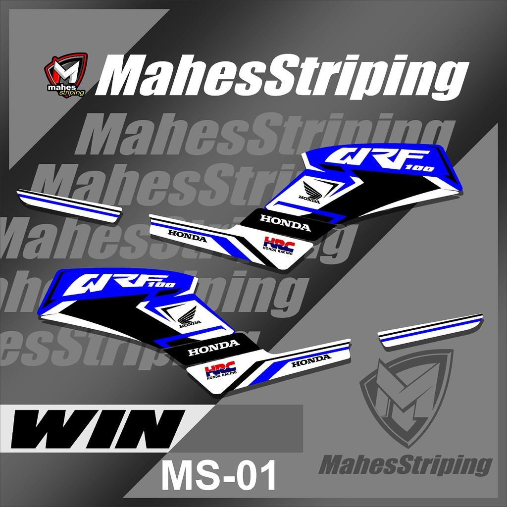 Stiker Striping Honda WIN 100 Desain Trill CRF Stiker Lis Variasi Motor WIN Kode MS 01 Shopee Indonesia