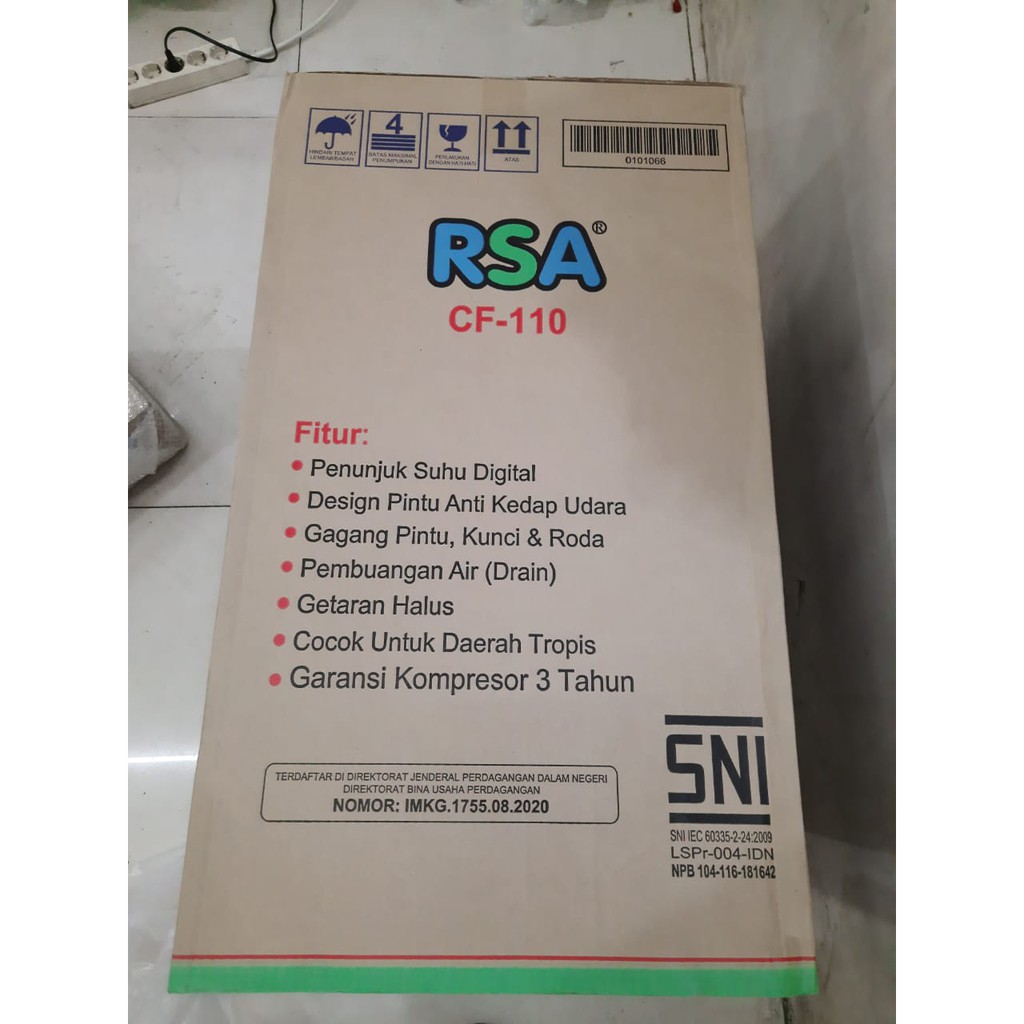 RSA CHEST FREEZER CF 110 BOX 96L LEMARI PEMBEKU 96 LITER