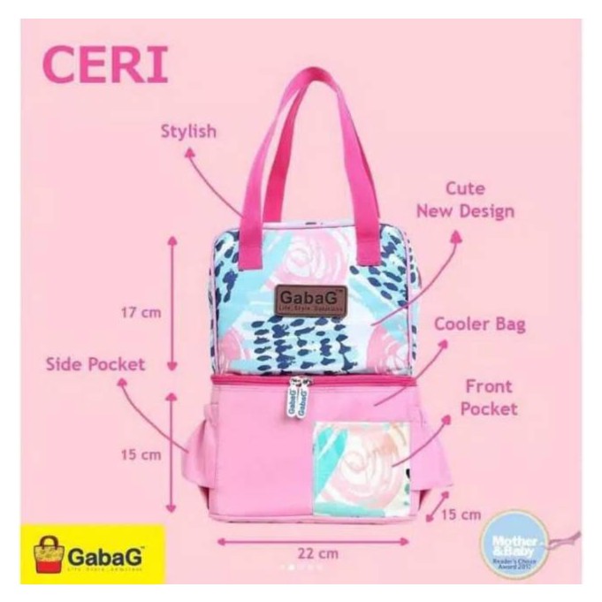 mygabag - 1 KG - Gabag Cooler Bag POP Ceri,  Nuri, Gendis, Lavender - Tas Asi - Free 2 Ice Gel