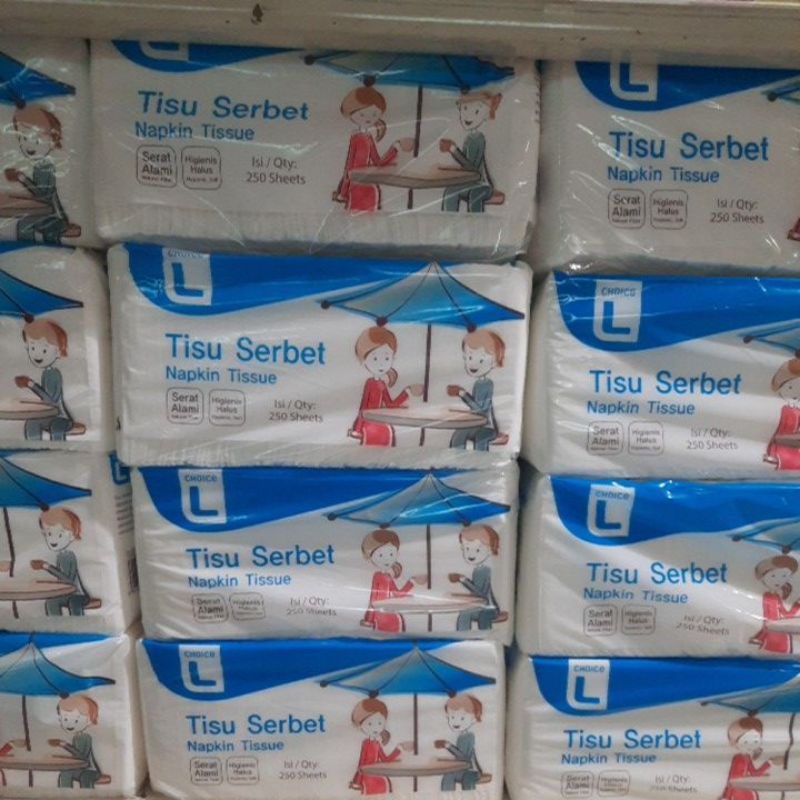Tisu serbet choice L 250 sheets x 5 pcs