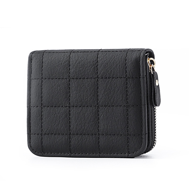 DOMPET LIPAT WANITA KECIL PREMIUM KULIT HITAM KEKINIAN FASHION REVINA IMPORT WA520B5 SIMPLE MINI KOREA SLOT KARTU UANG KOIN RESLETING CEWEK MURAH TIPIS PENDEK REMAJA BRANDED BATAM