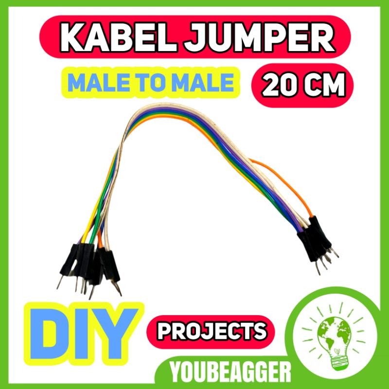 Kabel jumper male to male 20cm harga untuk 1 kabel