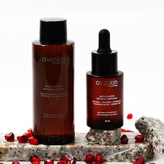 AVOSKIN MIRACULOUS RETINOL TONER / AVOSKIN MIRACULOUS RETINOL AMPOULE / AVOSKIN RETINOL TONER, SERUM