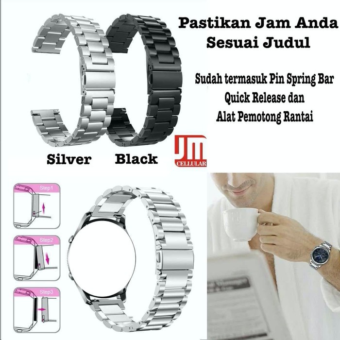 Tali Strap Jam Tangan SEIKO 18mm 20mm 22mm 24mm - Metal Stainless Steel