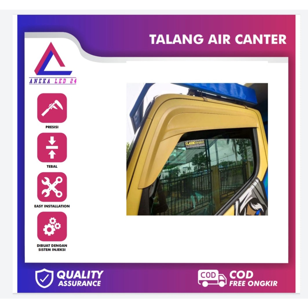 Talang Air Truk Canter Model Giga LENTUR ANTI PECAH HARGA SEPASANG