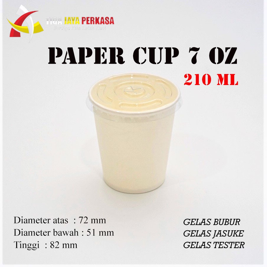 Paper cup 7 oz 210 ml / Gelas Kertas 7 oz / Gelas Bubur / Gelas Jasuke ...