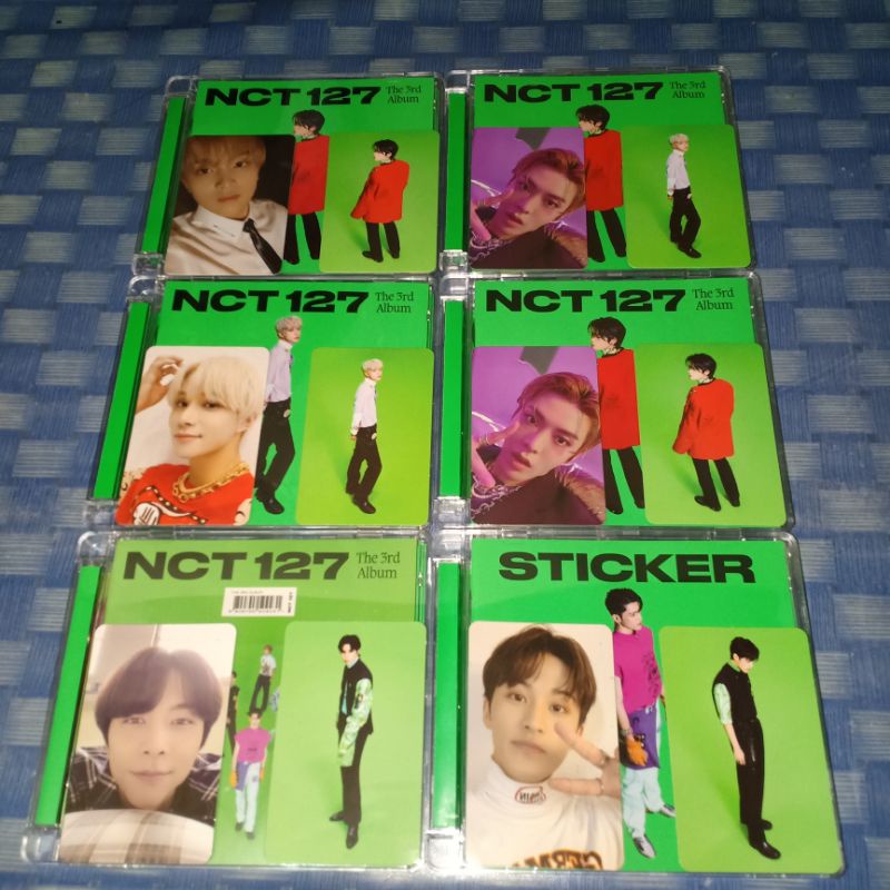 (READY) NCT 127 Sticker Jewel Case Photocard PC AR Jaehyun Mark Taeyong Haechan Johnny Jungwoo Taeil