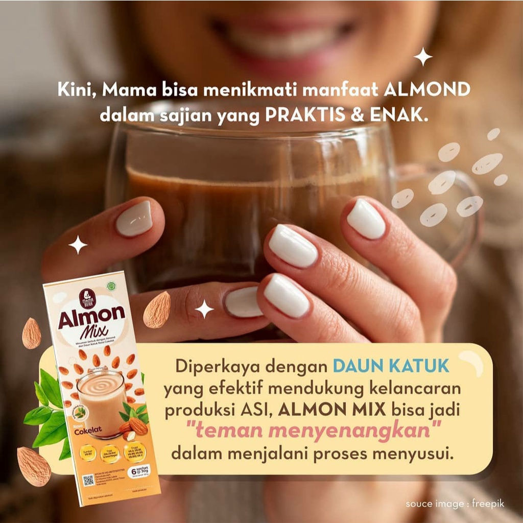 Mama Bear Almon Mix Cokelat / Almonmix mamabear / mama bear almond/ ASI Booster / Pelancar ASI