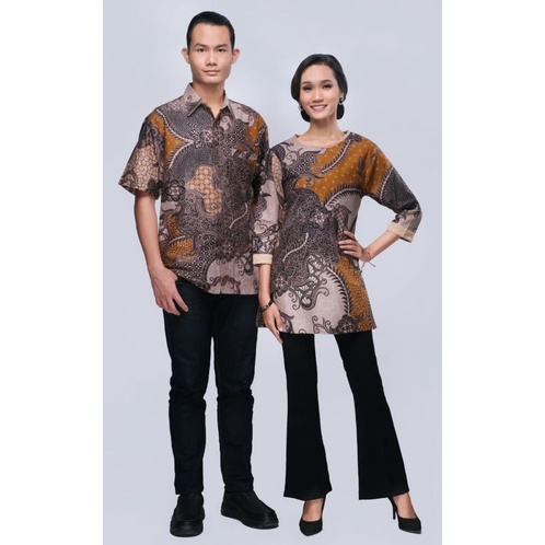 Batik Cauple/Sarimbit Bloes (Atasan) Sofia Coklat
