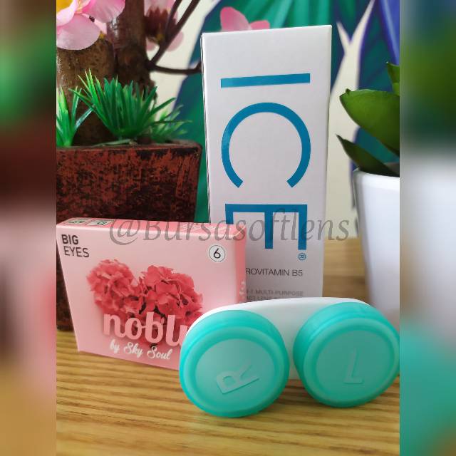 Paket Hemat Soflens Nobly + Cairan ice 60 ml + Lencase