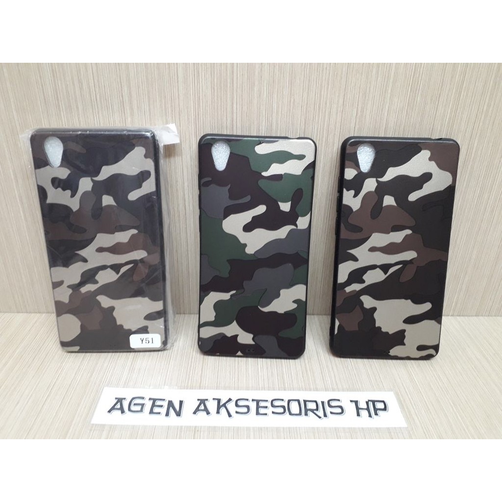 Army Case Vivo Y51 5.0 inchi Vivo Y51L Militer SoftCase Tentara Loreng