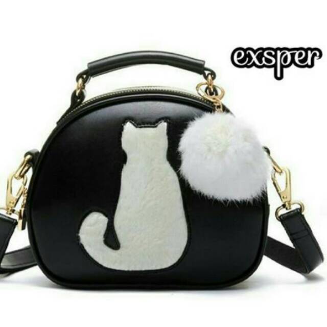 

Tas cute cat oval