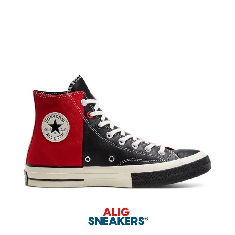 red and black high top