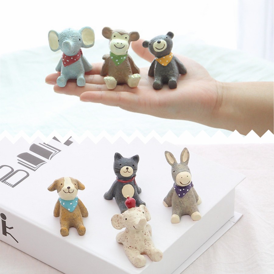 TBI Animals Miniature 15PCS Binatang Hewan Miniatur Mini Kucing Anjing