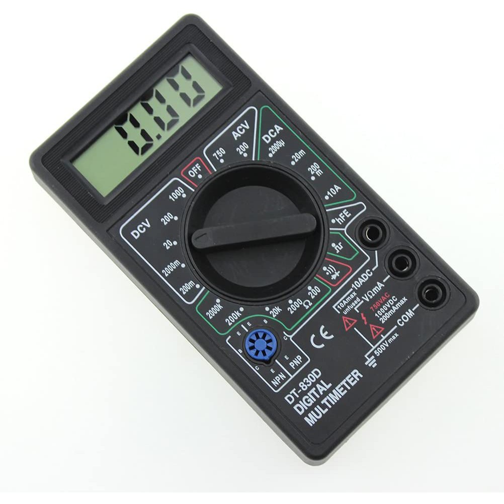 [Bayar Di Tempat]EELIC Multitester / avometer / Multimeter Digital DT830 + Baterai Siap Pakai Paket Lengkap Multimeter Digital Murah ASLI ADA BUZZERNYA + BONUS BATERAI Multitester Digital / EELIC Multitester - Avometer - Multimeter Digital DT830D