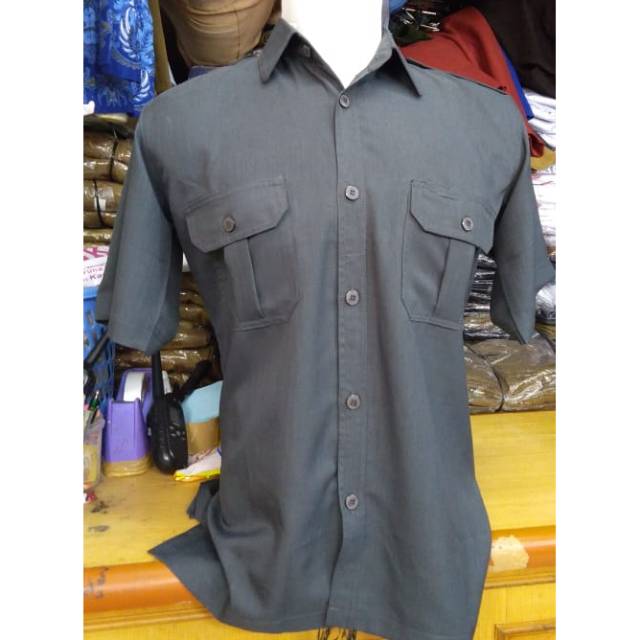 Stelan blazer/baju kerja pns/pemda abu tua cowok