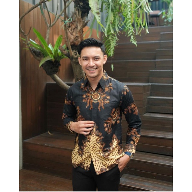 KEMEJA BATIK LENGAN PANJANG JIHAN MOCCA