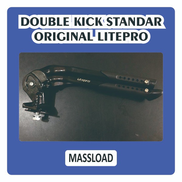 Double Kick Standar Tengah Litepro-Sepeda Lipat Fhnom Federal-Lite Pro Original Ukuran 20 Massload