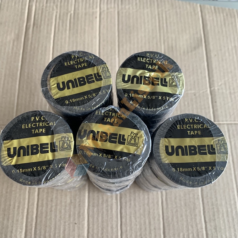 Isolasi Unibel Lakban Tape Hitam Lem Listrik