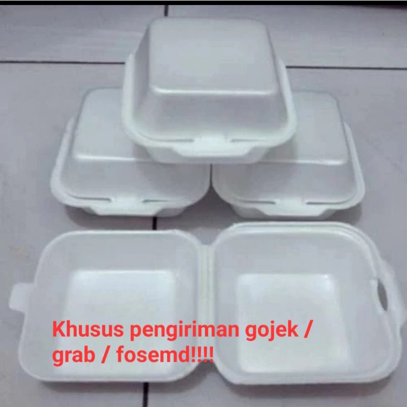 

sterofom hamburger isi 200pcs | serofom HB | sterofom sakura | gabus makan