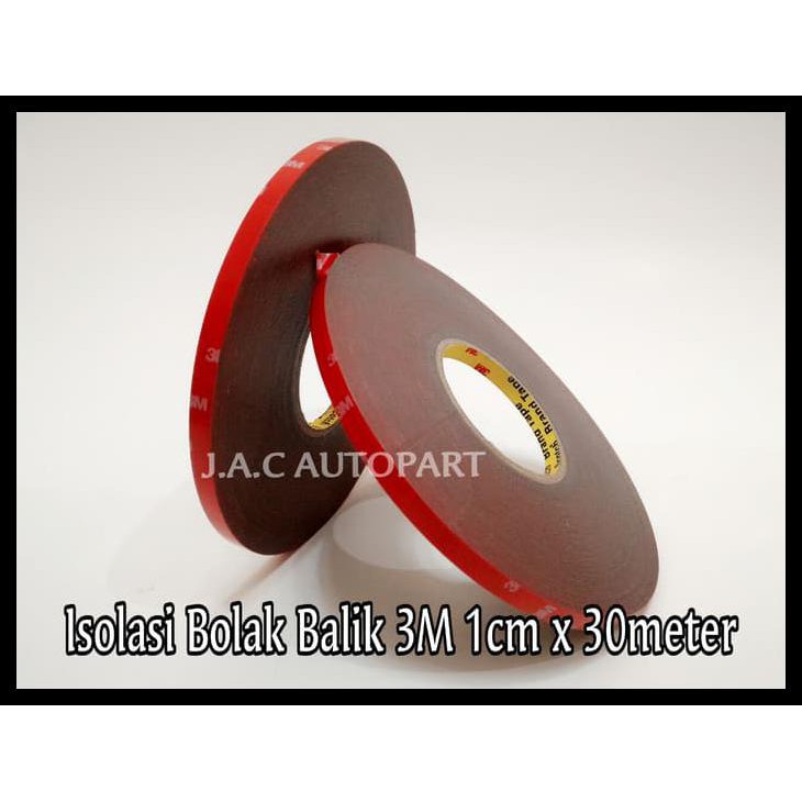 

Buruan Beli Double Tape / Isolasi Bolak Balik 3M Merah 1Cm / 30Meter