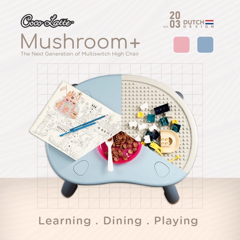 Cocolatte Highchair 3in1 Mushroom+ UR2312 - Kursi Makan Bayi