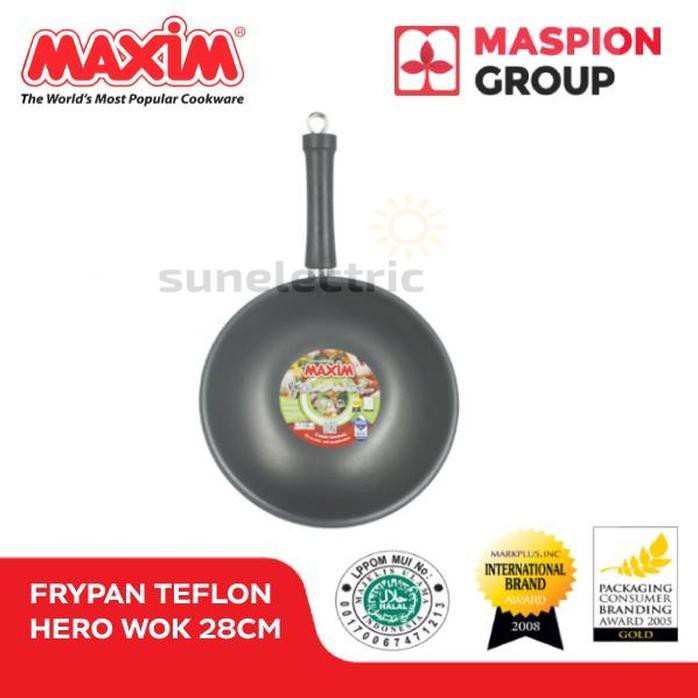WAJAN / PENGGORENGAN TEFLON 28 CM HERO WOK MAXIM