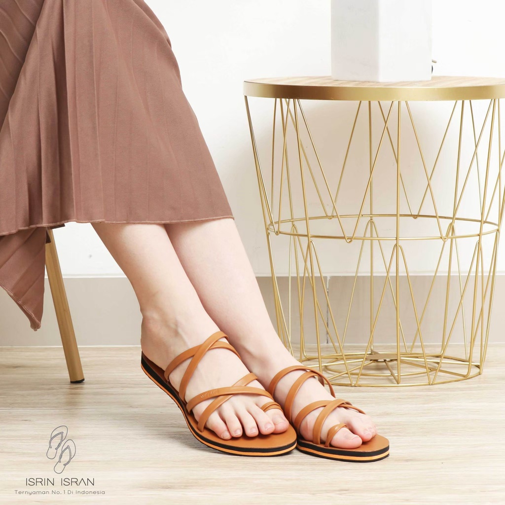 ( KIREINA ) Sandal Tali Wanita Selop Slip On Nyaman ISRIN ISRAN