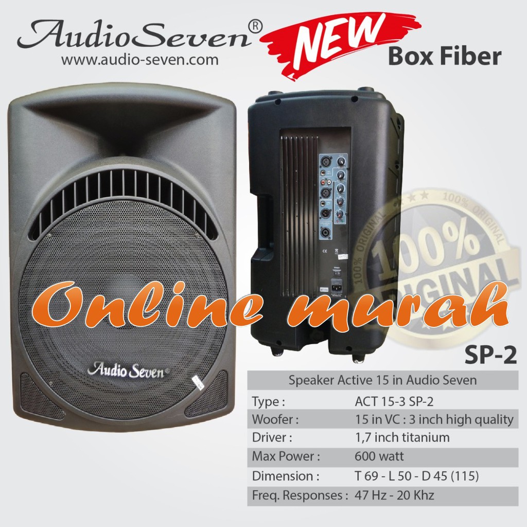 PROFESIONAL SPEAKER AKTIF AUDIO SEVEN 15 3 SP2 15 inch 2 pcs 1200 watt