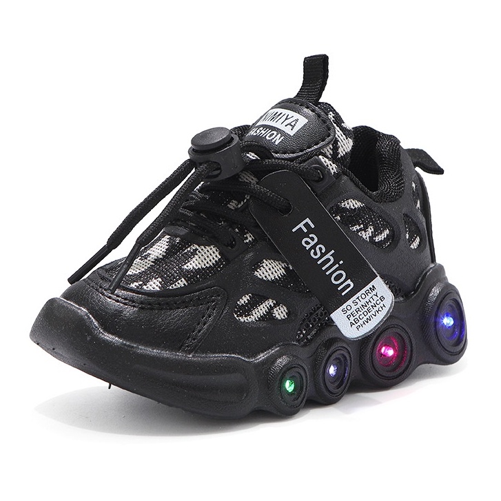 [Tokobig] Guccers LED Sepatu Anak Sport Sneaker Anak Size 21-30 Usia 1-5 Tahun - live pagi malam