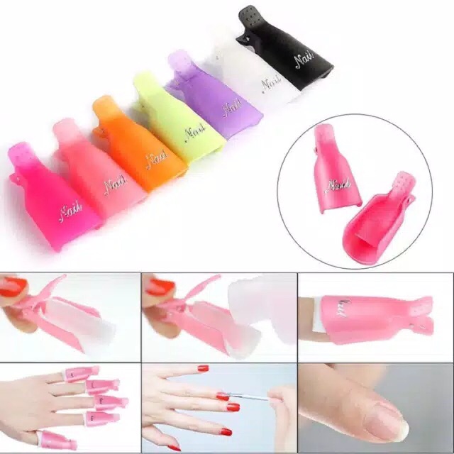 Soak off clips nail soak off gel polish remover isi 10pcs