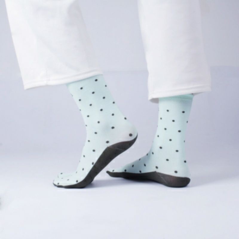 Kaos Kaki SOKA Essentials Polkadot - Kaos kaki Jempol Pendek Size M Motif-M-Mint|HijauMuda