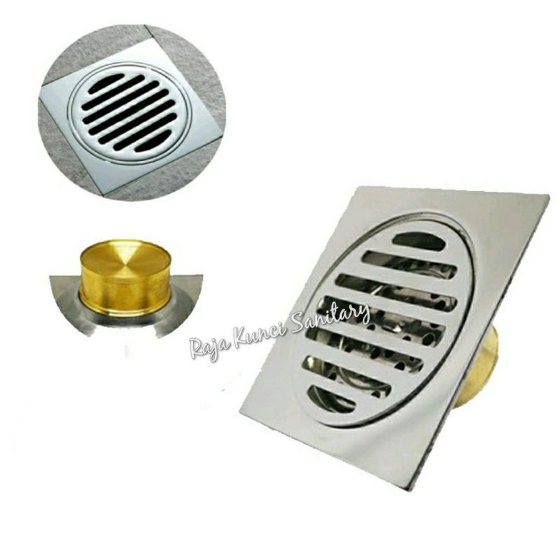 Smart Floor Drain Stainless 10x10cm/Saringan Got Anti Bau Dan Serangga/Floor Drain