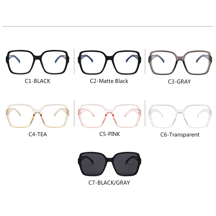 Fashion big frame square retro men's and women's glasses