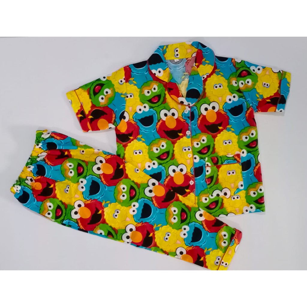 bisa couple ibu dan anak motif elmo