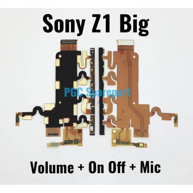 Flexible Konektor Connector LCD Volume Power On Off Mic Sony Xperia Z1 Big C6902 C6903 C6906 SO-01F